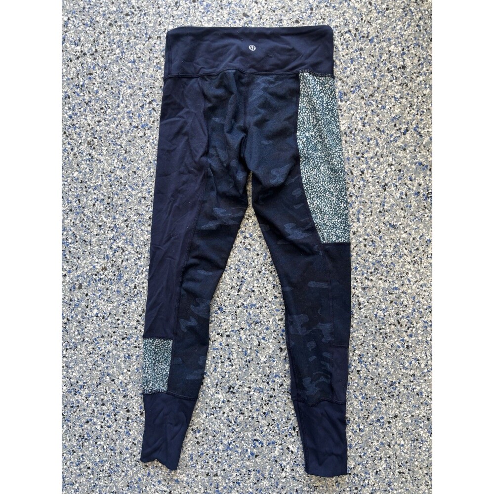 Lululemon Wunder Under Sashiko Inkwell Camo Leggings Size 4